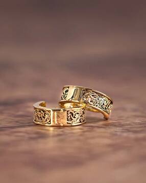 salty alpha Men Gold-Plated Hoop Earrings-picture-13