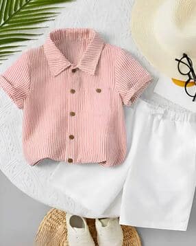 fastdeal x ag Boys Striped Shirt & Shorts Set-picture-49