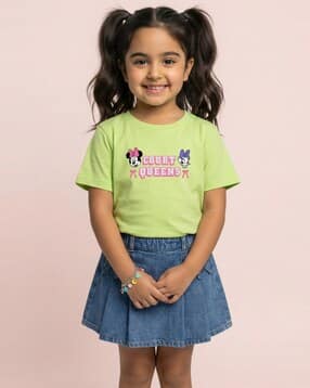 Girls Graphic Print Crew-Neck T-Shirt-image-28