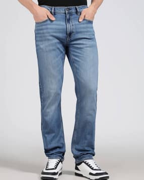 calvin klein jeans Men Mid-Washed Straight Fit Jeans-picture-13
