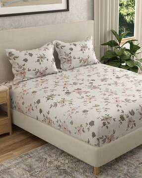 huesland Cotton King Bedsheet with 2 Pillow Covers-picture-12