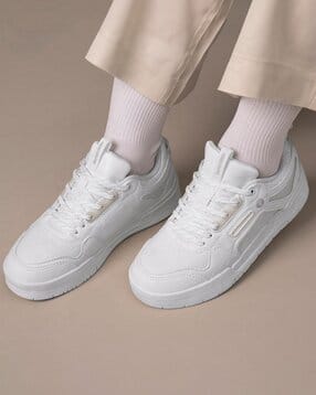 Women Round Toe Lace Up-Fastening Sneakers-image-34