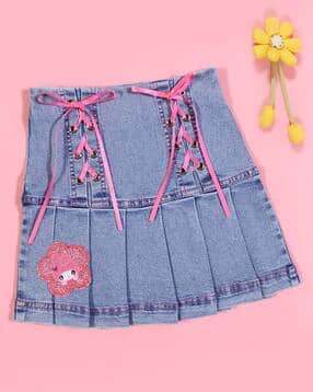 cutecumber Girls Embroidered A-Line Skirt-picture-46