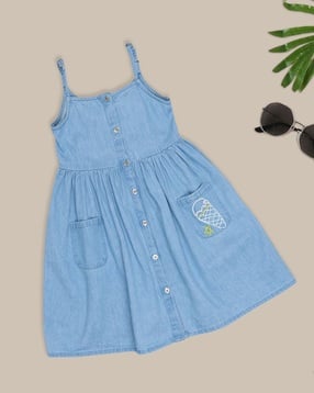 pantaloons junior Girls Embroidered A-Line Dress-picture-25