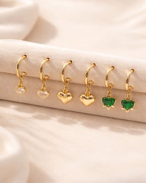 JEWELZ Gold-Toned Combo Earrings Set