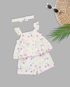 Polka-Dot Top and Shorts Co-Ords Set -image-4