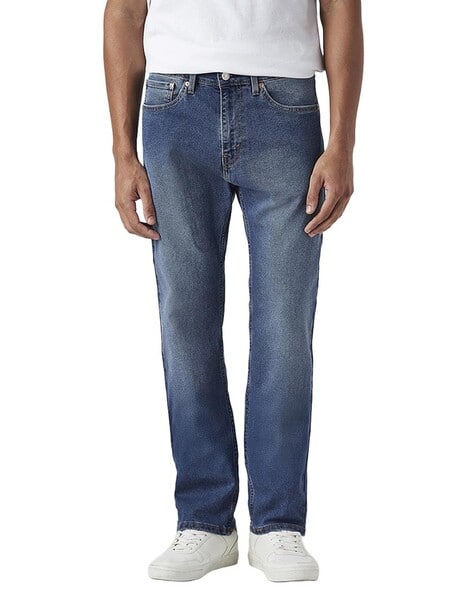 LEVI'S  Men 505 Straight Fit Mid-Rise Jeans