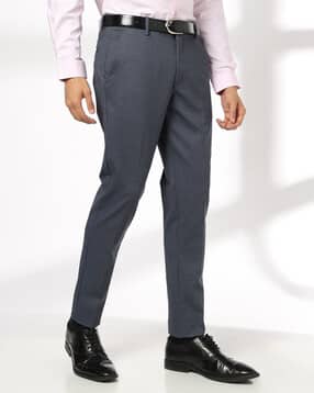 netplay Men Patterned Slim Fit Flat-Front Trousers-picture-18