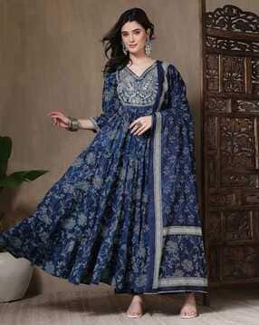 glam roots Women Embroidered Anarkali Kurta Set-picture-17