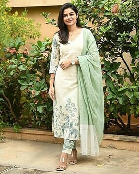 svaraa Women Printed 3-Piece Straight Kurta Set-picture-43