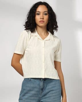 rio Women Schiffli Embroidered Regular Fit Shirt-picture-25
