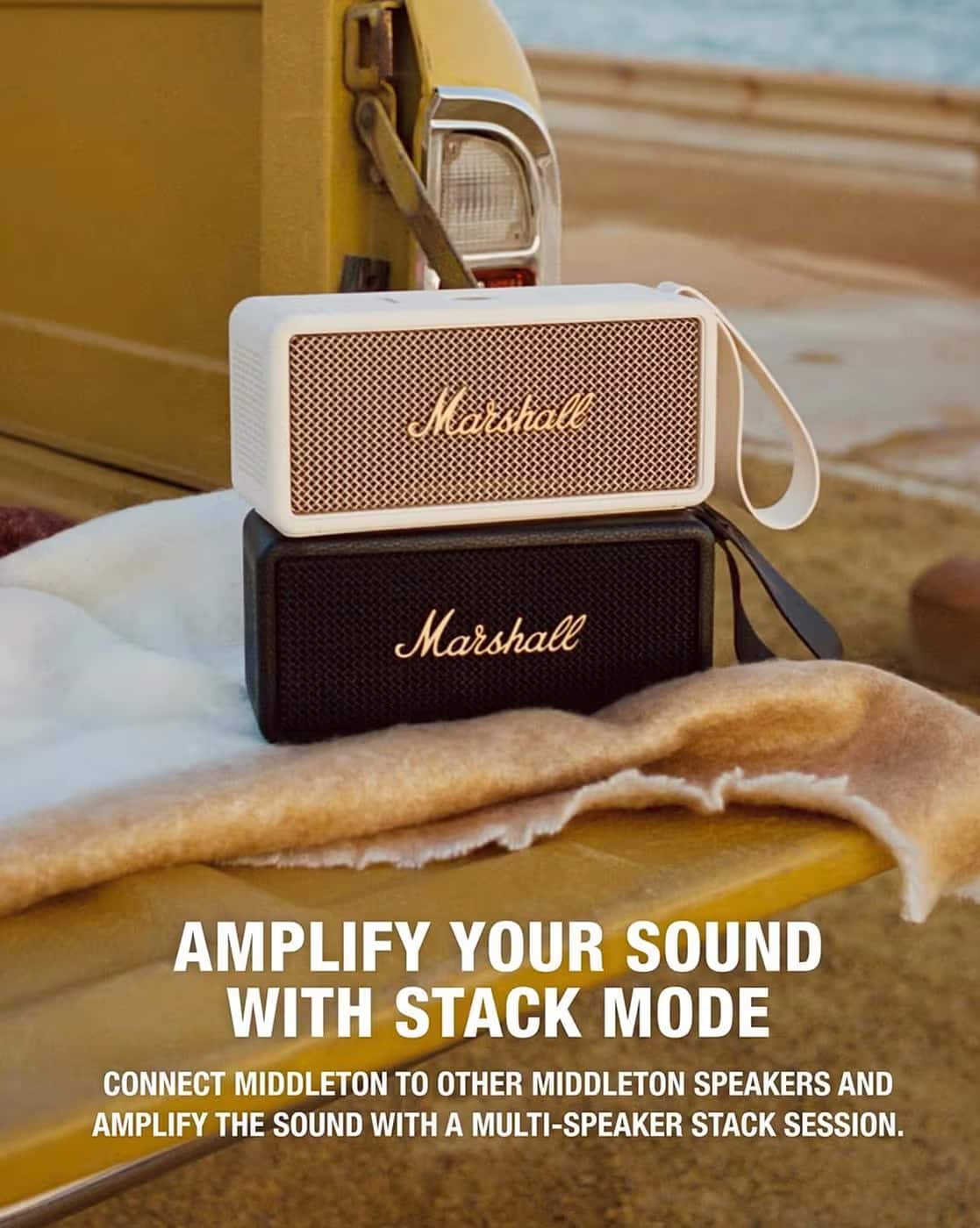 Buy Marshall Middleton Portable Bluetooth Speaker | Cream Color