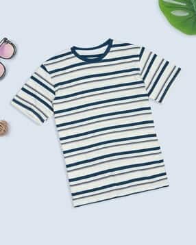 pantaloons junior Boys Striped Regular Fit Round-Neck T-Shirt-picture-47