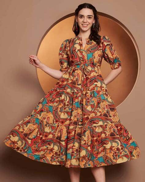 ZWERLON X AG Women Floral Print Tiered Dress