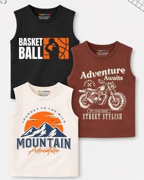 Boys Pack of 3 Printed Round-Neck T-Shirt-image-42