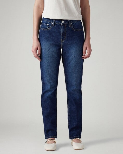 LEVI'S Women Stone Washed 724 Straight Jeans
