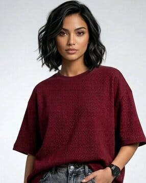 buda jeans co Women Loose Fit Crew-Neck T-Shirt-picture-45