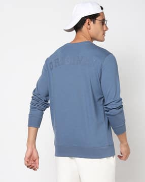 Appliqued Logo Regular Fit Crew-Neck Sweatshirt-image-49