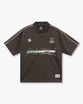 yb dnmx Boys Hypemotion Print Oversized Polo T-Shirt-picture-15