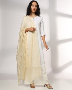 avaasa mix n' match Women Floral Woven Chiffon Dupatta-picture-33