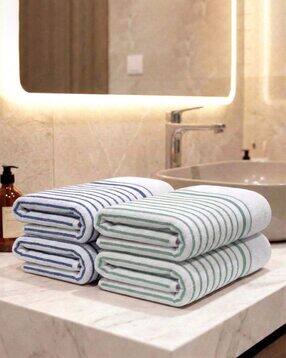 athom living Pack of 4 Printed Hand Towels-picture-49