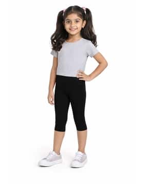 chilins Girls Basic Leggings with Elasticated Waist-picture-15