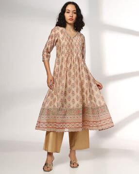 avaasa mix n' match Women Floral Printed Flared Kurta-picture-31