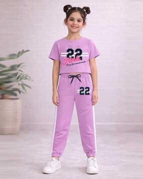 trampoline Girls Printed Pants with Top Set-picture-43