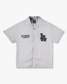 yb dnmx Boys Embroidered Boxy Fit Shirt-picture-36
