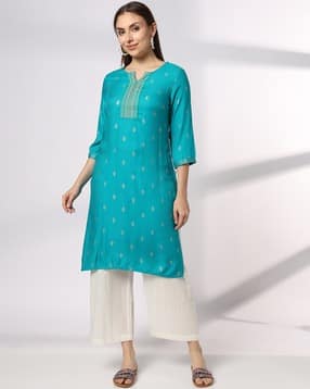 avaasa mix n' match Women Floral Print Straight Kurta-picture-34