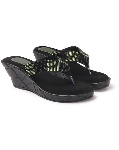 H.M. LADIES FOOTWEAR Women Embellished Open Toe Heeled Sandals