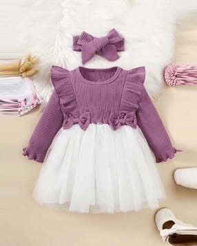 pamberston Girls Striped Round-Neck A-Line Dress-picture-19
