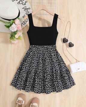 styleconnect Girls Printed Fit & Flare Dress-picture-29