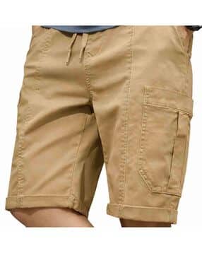 alpha tribe Men Mid Rise Cargo Shorts-picture-10