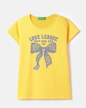 united colors of benetton Girls Graphic Print Regular Fit T-Shirt-picture-11