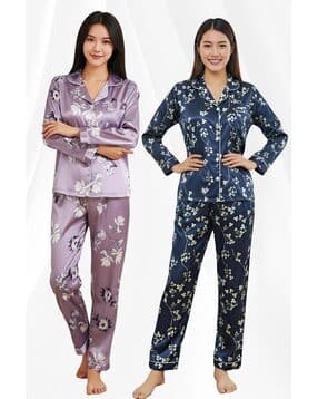 jade & julie Women Pack of 2 Printed Shirt & Pyjama Night Suit Sets-picture-11