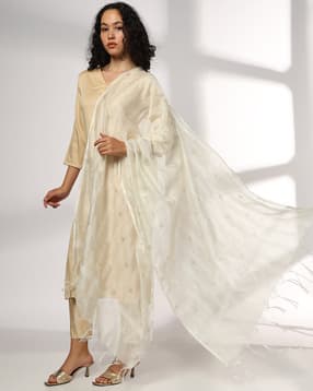avaasa mix n' match Women Embellished Chanderi Dupatta-picture-31
