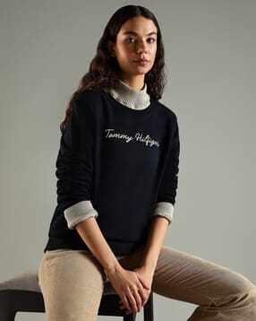 tommy hilfiger Women Regular Script Crew-Neck Sweatshirt-picture-20