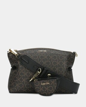 calvin klein Brand Print Sling Bag-picture-16