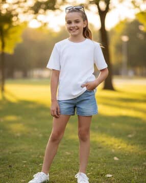 v-mart Girls Regular Fit Round-Neck T-Shirt-picture-52