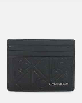 calvin klein Debossed Leather Bi-Fold Card Holder-picture-18
