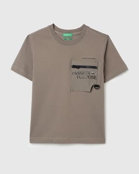 united colors of benetton Girls Round-Neck Relaxed Fit T-Shirt-picture-29