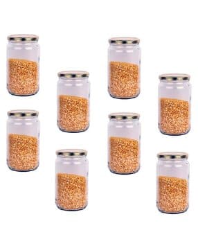 1st time Set of 8 Kitchen Storage Jar with Metal Lid-picture-23