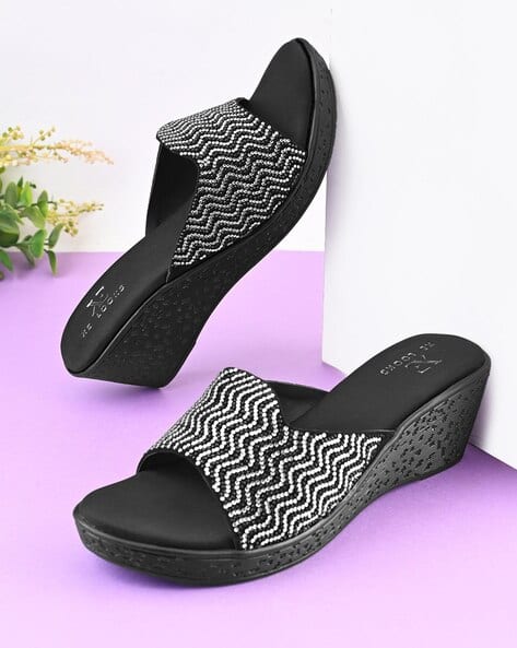 XE LOOKS Women Embellished Regular Fit Wedges