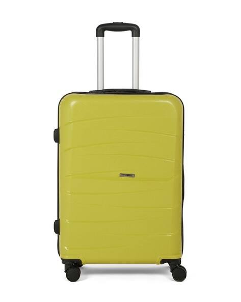 TEAKWOOD LEATHERS Unisex Lime Green Polypropylene Unbreakable Suitcase Hard Shell Trolley Bag For Travel - Medium