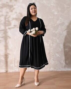 prettyplus by desinoor.com Women Lace Curve A-Line Dress-picture-4