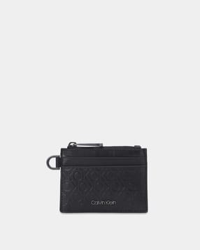 calvin klein Logo Debossed Leather Bi-Fold Card Holder-picture-28