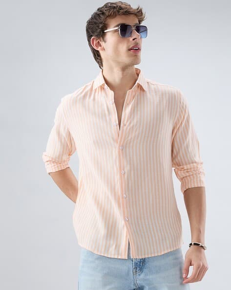 Men Striped Slim Fit Shirt