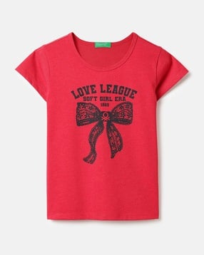 united colors of benetton Girls Graphic Print Regular Fit T-Shirt-picture-29