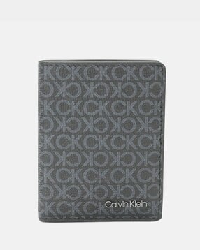 Leather Bi-Fold Wallet with Logo Print-image-39